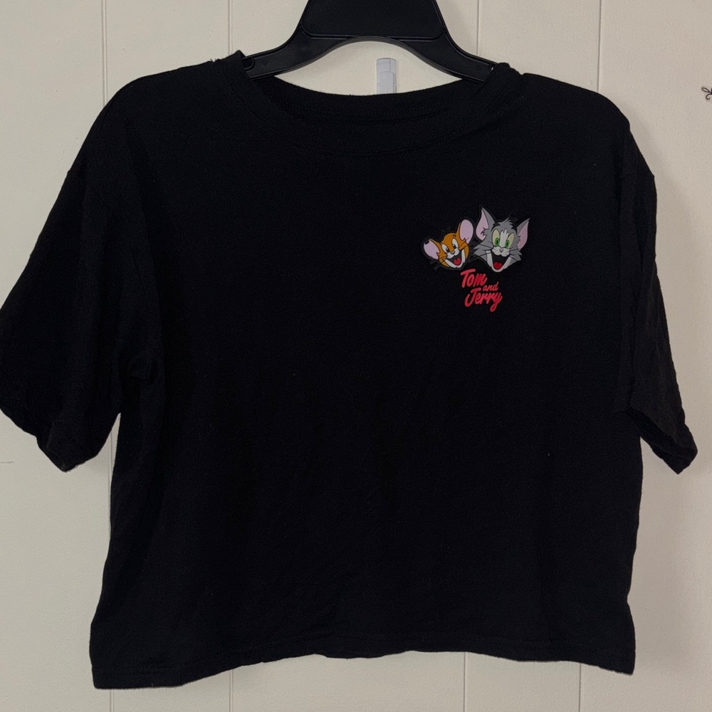 Black Tom and Jerry Graphic T-Shirt